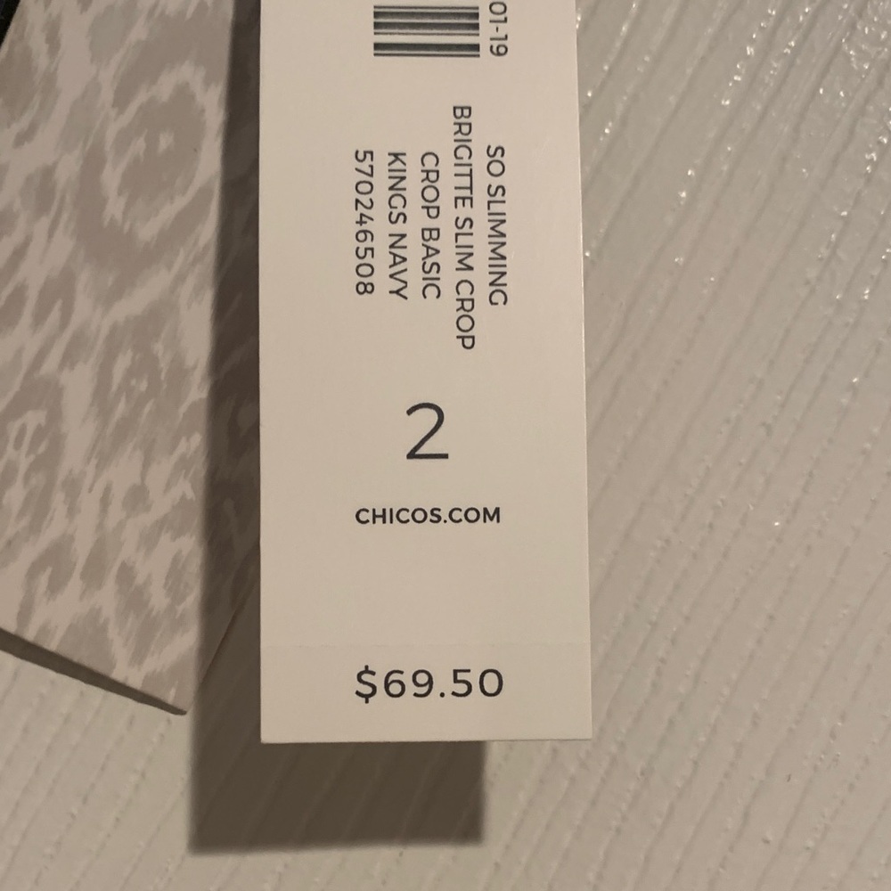 Chico's Navy Brigitte Slim Crop Pants